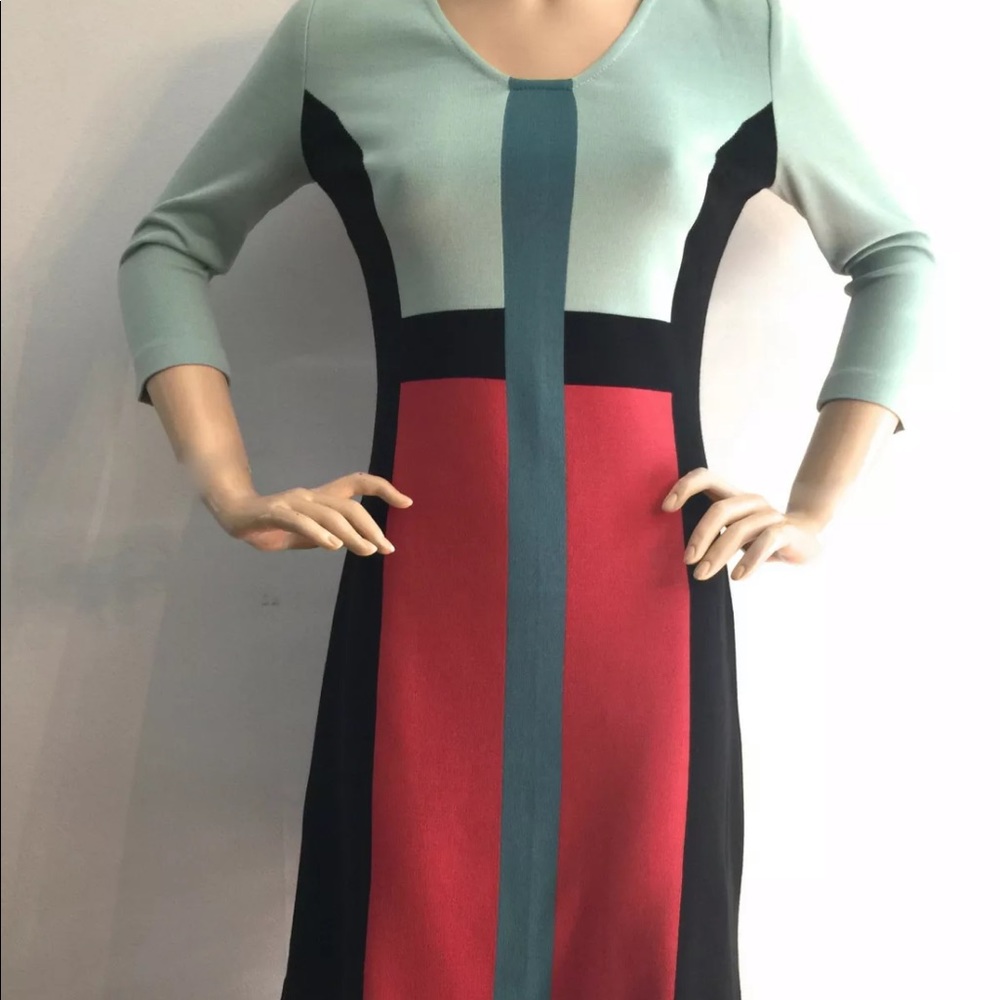 ST. JOHN Color Block Dress NWOT - Picture 3 of 7
